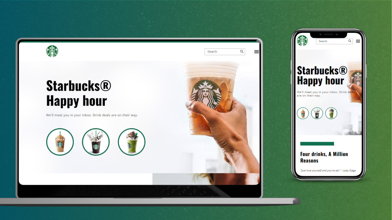 Landing Page Starbucks